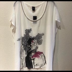 NWT Torrid Disney Villains Cruella Shirt sz 3
